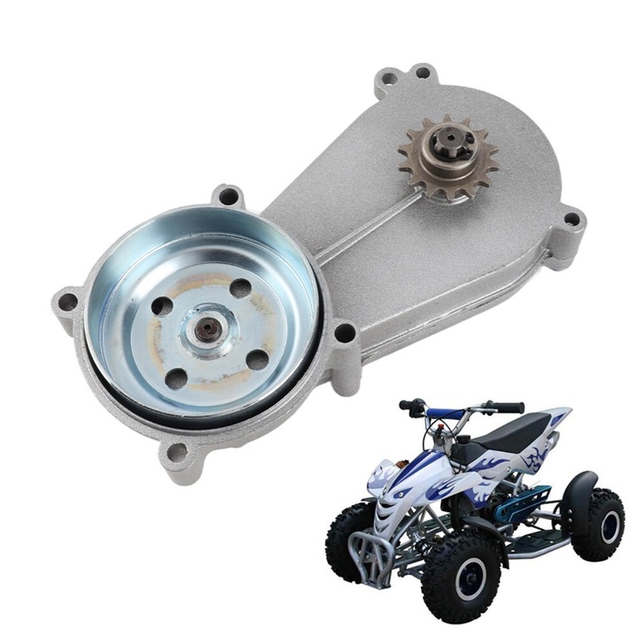 Cutie viteze transmisie aluminiu pentru motoare 47cc 49cc, argintiu, universal
