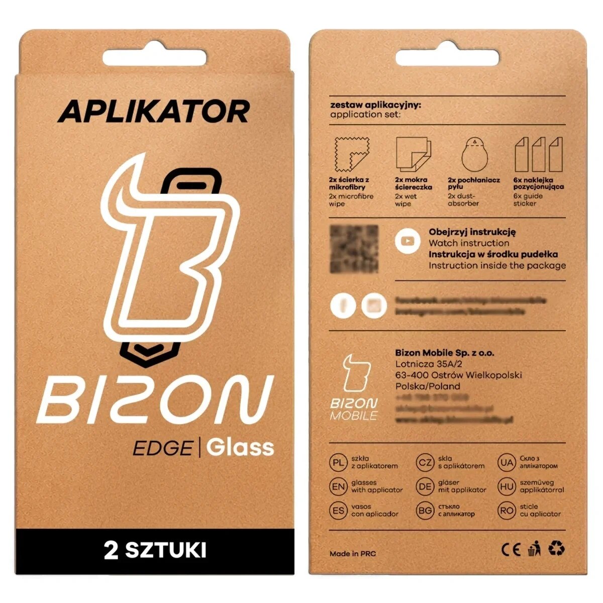Set 2 folii sticla securizata Bizon Glass Aplikator Edge, Kit montare inclus, compatibile cu Samsung Galaxy A56 5G / A37 5G, Negru