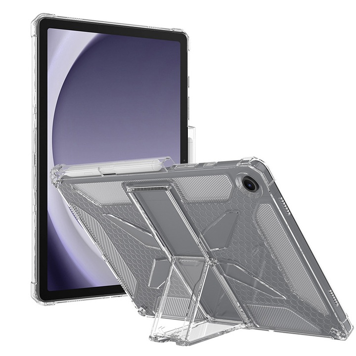Husa tok Samsung A11 8,7” (2025) tablettához, VIENOD®, állvány, ceruzatartó, hőelvezető szellőzés, ütésálló, átlátszó