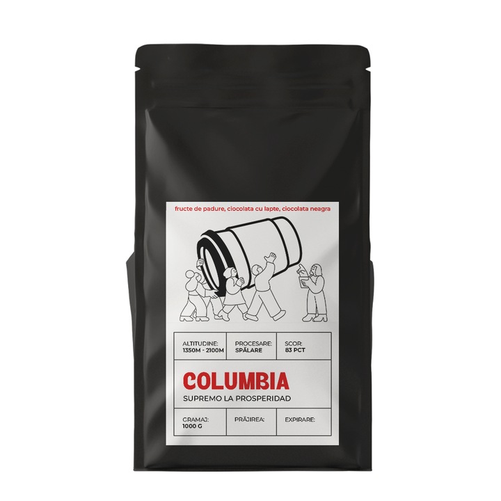 Cafea boabe de specialitate - Columbia Supremo, 1 Kg