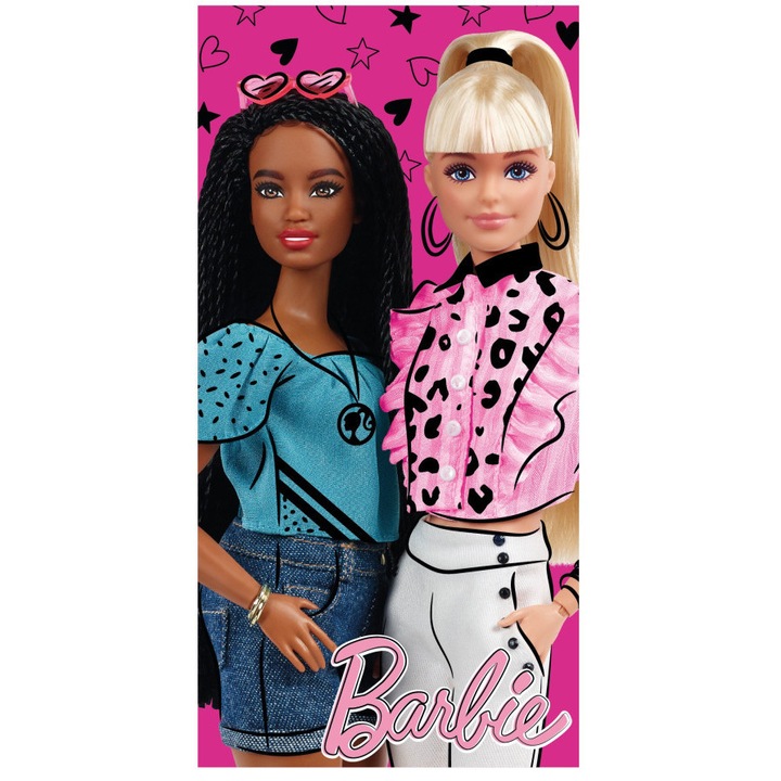Плажна кърпа Barbie с бързосъхнеща материя - 70x140 см