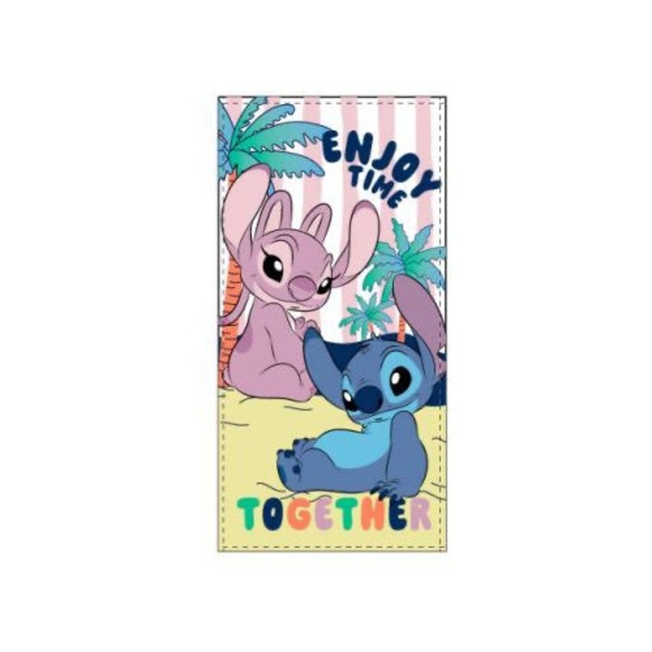 Disney Stitch Насладете се на времето 100% памучна плажна кърпа - 70x140 см