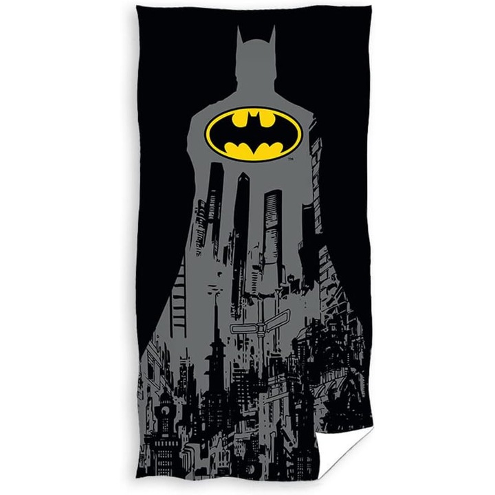 Batman gyerek strandtörölköző - 100% pamut - 70x140 cm - fekete