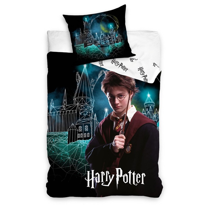 HARRY POTTER премиум комплект спално бельо 100% памук 140x200 + 65x65