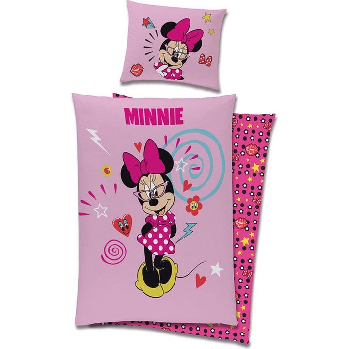 Комплект спално бельо MINNIE EGÉR 100% памук 140x200 + 65x65