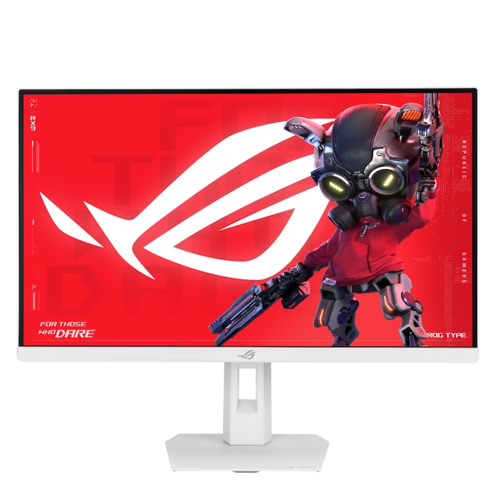 Monitor Gaming ASUS ROG Strix XG27ACS Gen2 (XG27ACSR-W), 27", QHD (2560×1440), Fast IPS, 220Hz, 1ms (GTG), HDR 400, Low Blue Light, AdaptiveSync, AMD FreeSync Premium, G-SYNC Compatible, HDMI 2.1, DP 1.4 DSC, USB-C (DP Alt Mode / PD 15W), Pivot, HAS, Alb