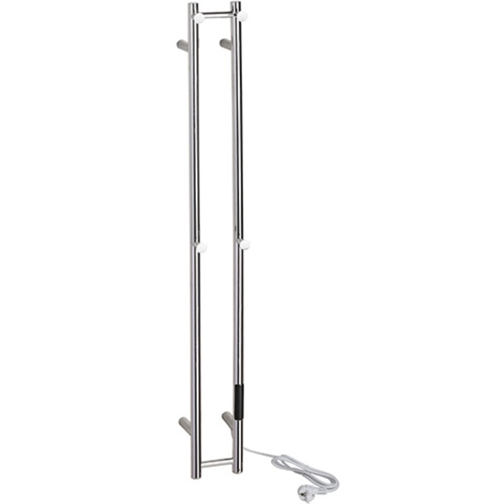 BEMETA elektromos törölközőszárító radiátor, 125x1180x120mm, 61W, polírozott inox