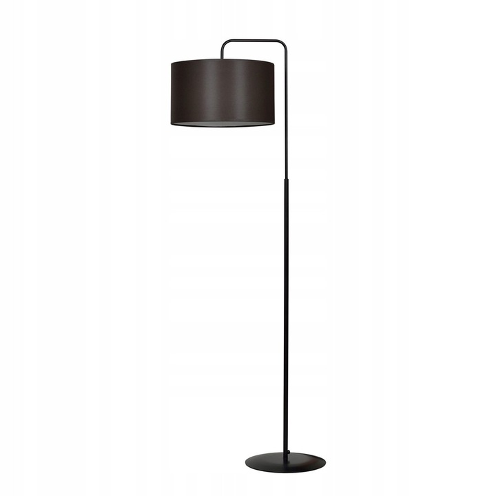 Lampa de podea TRAPO LP1 BL Wenge, neagra, cu abajur