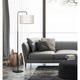 Lampa de podea TRAPO LP1 BL ECRU, neagra, cu abajur ecru