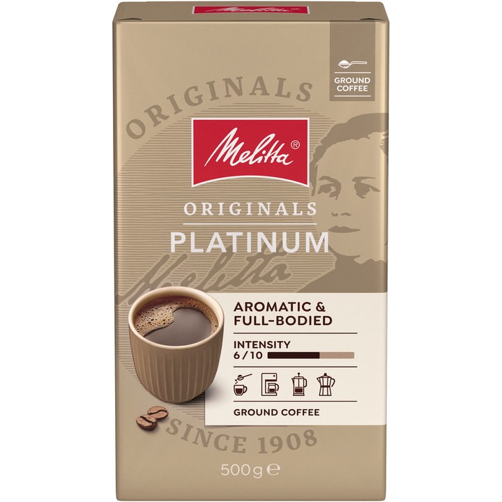 Cafea macinata, MELITTA Originals Platinum, 500 g
