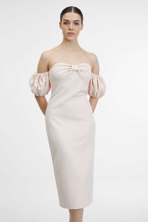 Orsay, Rochie midi cu decolteu pe umeri, Nude rose
