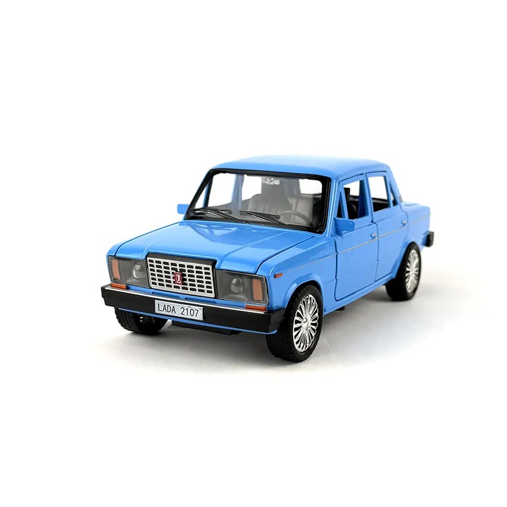 Fém autó, Lada 2107, Méretarány 1:18, Kék, Csomagolás nélkül
