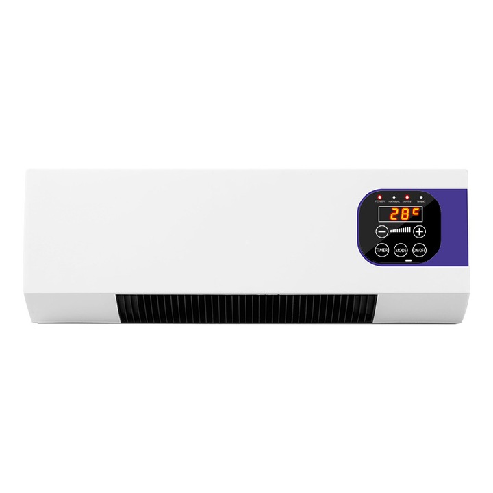 Aparat de aer conditionat portabil, UWOT, cu functie de incalzire si racire, montare pe perete, Ecran LCD, temperatura reglabila intre 16 si 40 ℃, incalzitor PTC, temporizator de 1-6 ore, 2000 W, Alb, 51 × 17, 4 × 11, 3 cm