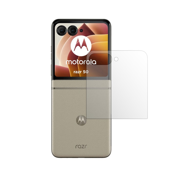 Folie Protectie Ecran Extern iSkinz pentru Motorola Razr 50 - Invisible Skinz HD, Szilikon Ultra-Átlátszó Teljes Lefedettséggel, Öntapadós és Rugalmas