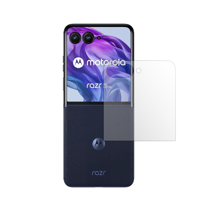 Folie Protectie Ecran Extern iSkinz pentru Motorola Razr 50 Ultra - Invisible Skinz HD, Szilikon Ultra-Átlátszó Teljes Fedéssel, Ragasztóval és Rugalmas