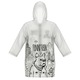 Pelerina de ploaie cu imprimeu unisex BULLDOG alb