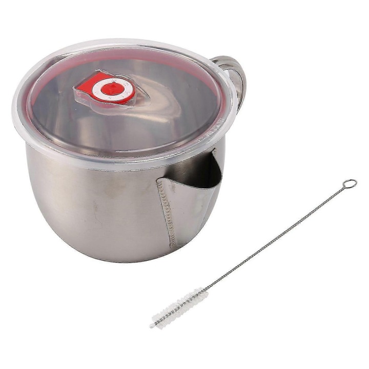 Separator grasime inox 304, capac 10x13.8x13.8cm, argintiu