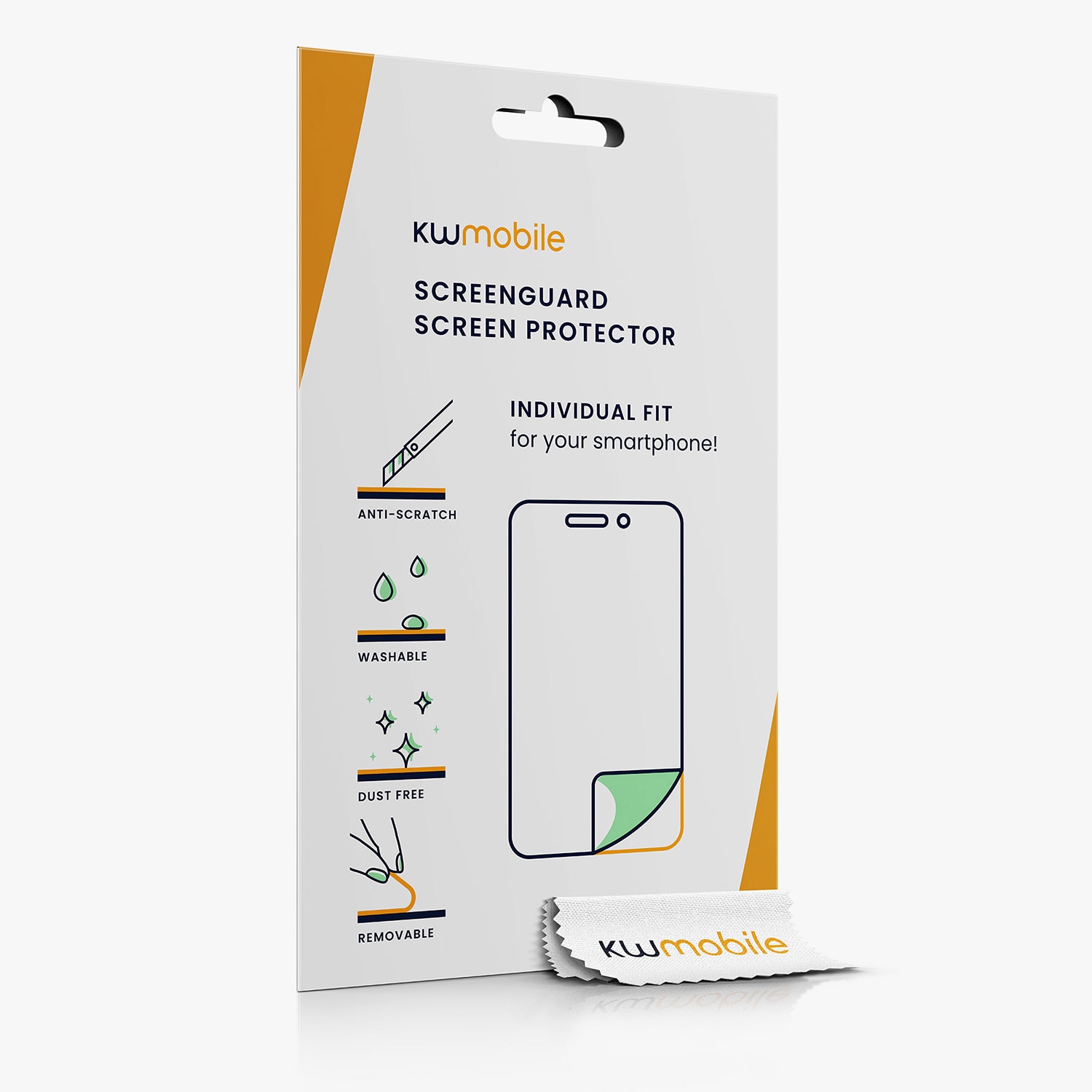 Set 3 folii de protectie telefon Kwmobile pentru Samsung Galaxy A51, aplicare usoara, anti-amprenta, PET, transparent