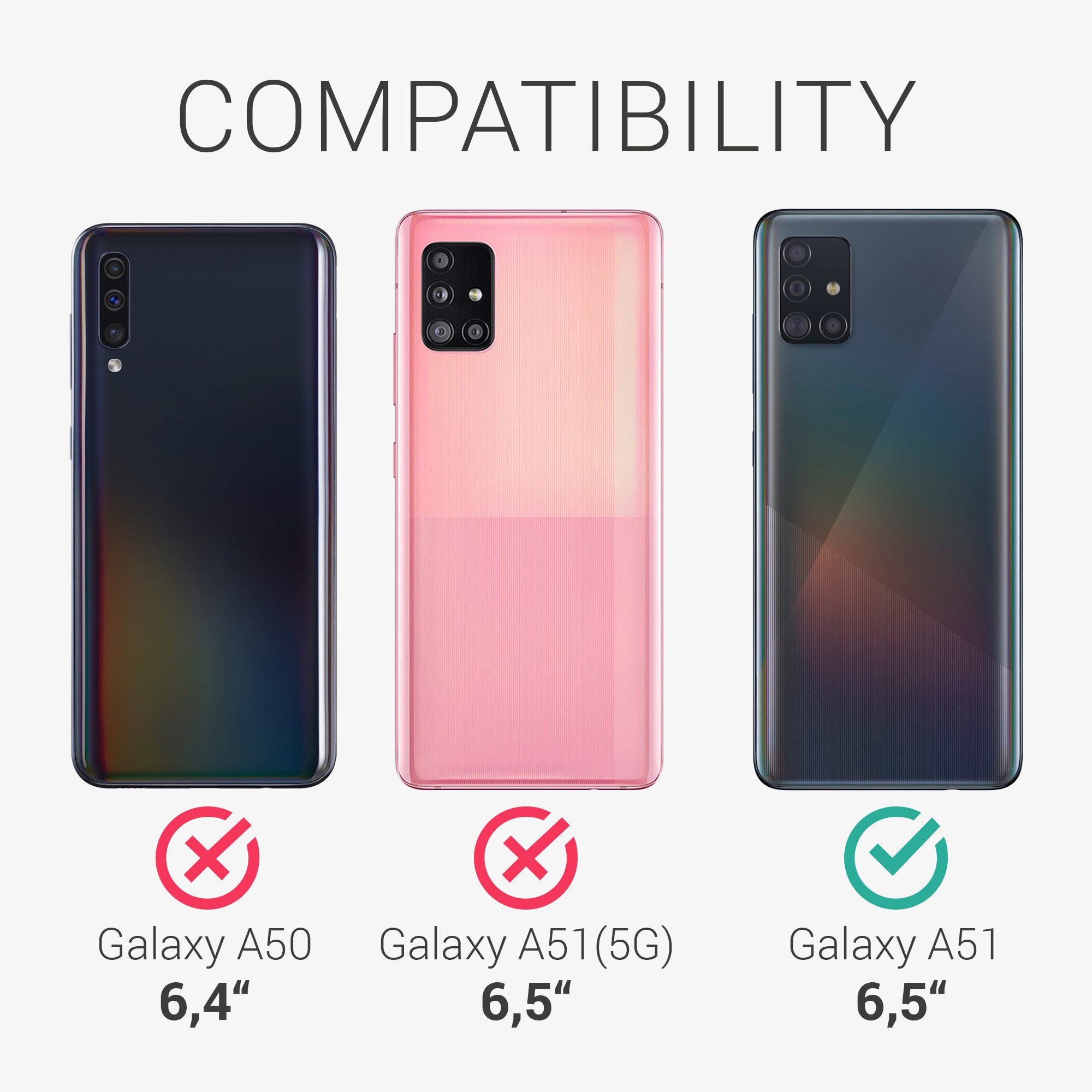 Set 3 folii de protectie telefon Kwmobile pentru Samsung Galaxy A51, aplicare usoara, anti-amprenta, PET, transparent