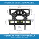KingMount KG-1042 Fali TV tartó, Forgatható és Dönthető, 32”–70” / 81–178 cm képátlóhoz, Max 45 kg, VESA 100x100–400x400, Kihúzható 65–460 mm, Fekete