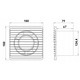 Ventilator baie F.H. ANA cu supapa retur si intrerupator Fi 125