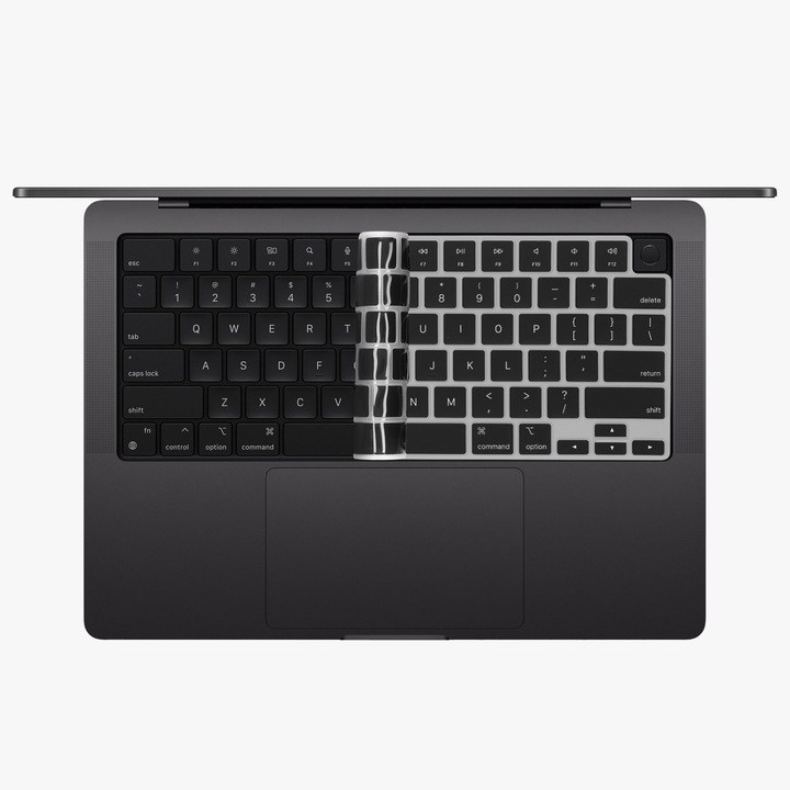 Folie tastatura de laptop Kwmobile pentru Apple MacBook Pro 14.2 M5 2026 (A3426), protectie la praf, silicon, negru
