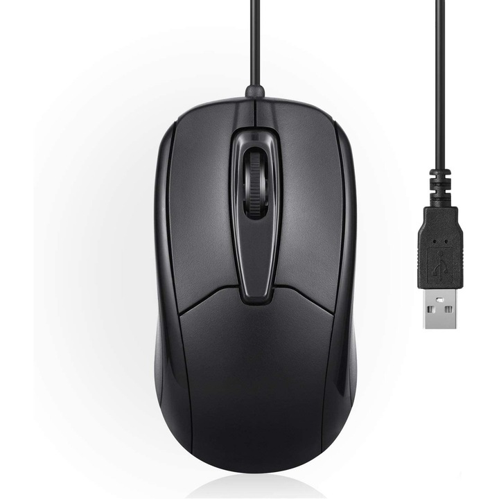 Mouse cu fir USB special pentru laptop, birou, compact si portabil