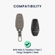 Husa cheie auto Kwmobile pentru BYD Atto 3, Atto 2, Sealion, Han, protectie la zgarieturi, piele ecologica, gri