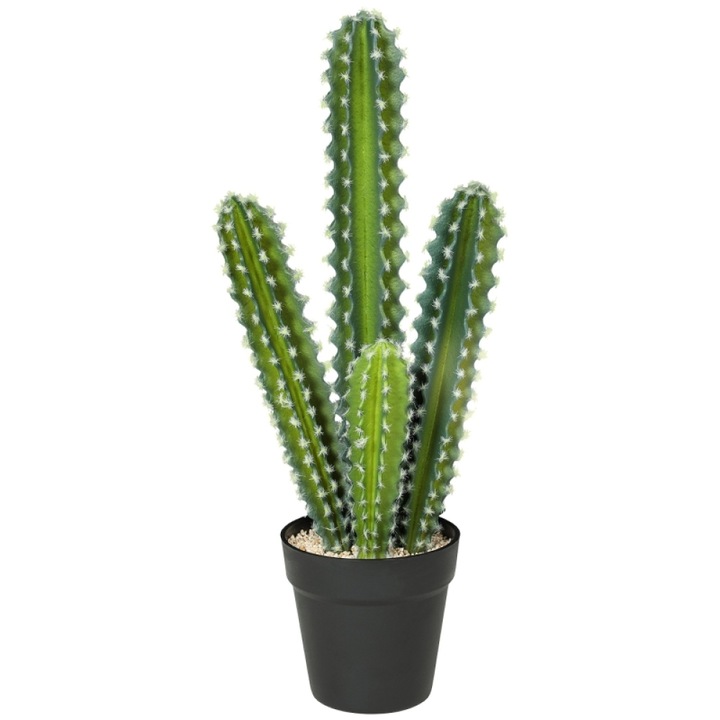 Planta artificiala cactus 53 cm, Bytelike, decor interior birou casa flori artificiale in ghiveci plante decorative