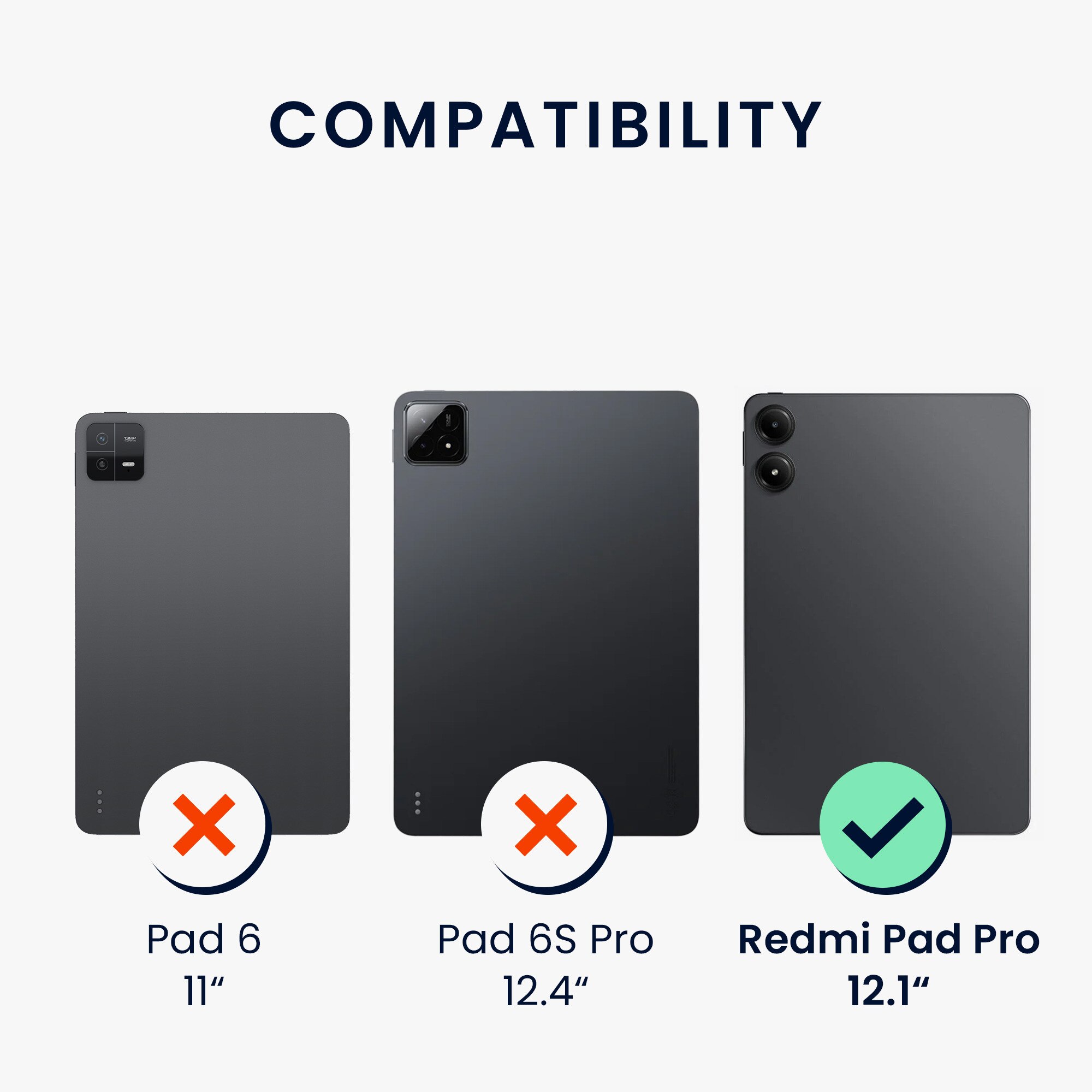 Husa tip carcasa Kwmobile pentru Xiaomi Redmi Pad Pro, TPU, transparent, anti-alunecare