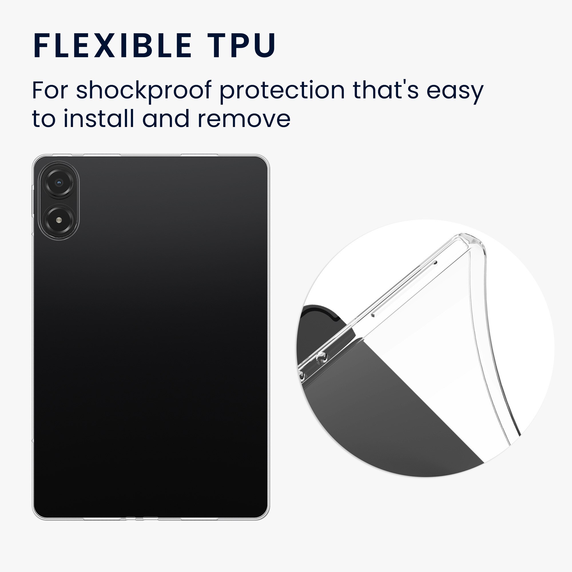 Husa tip carcasa Kwmobile pentru Xiaomi Redmi Pad Pro, TPU, transparent, anti-alunecare