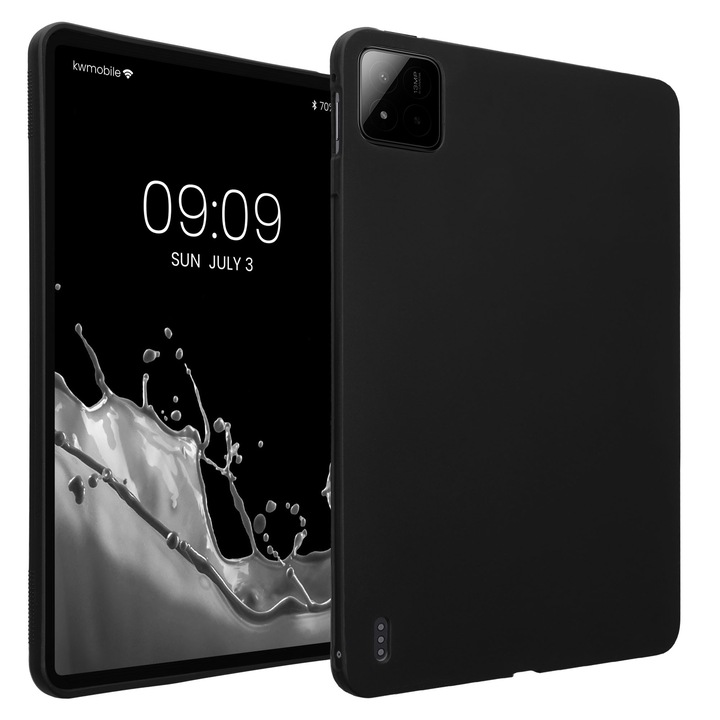 Husa tip carcasa Kwmobile pentru Xiaomi Pad 7/Pad 7 Pro, TPU, negru, anti-alunecare