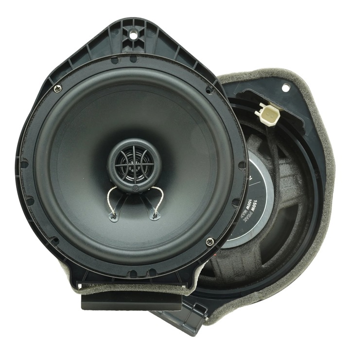 Set difuzoare auto coaxiale usi spate Opel Astra J DLS Performance PA6 16.5cm 50W cu inele si mufa adaptoare