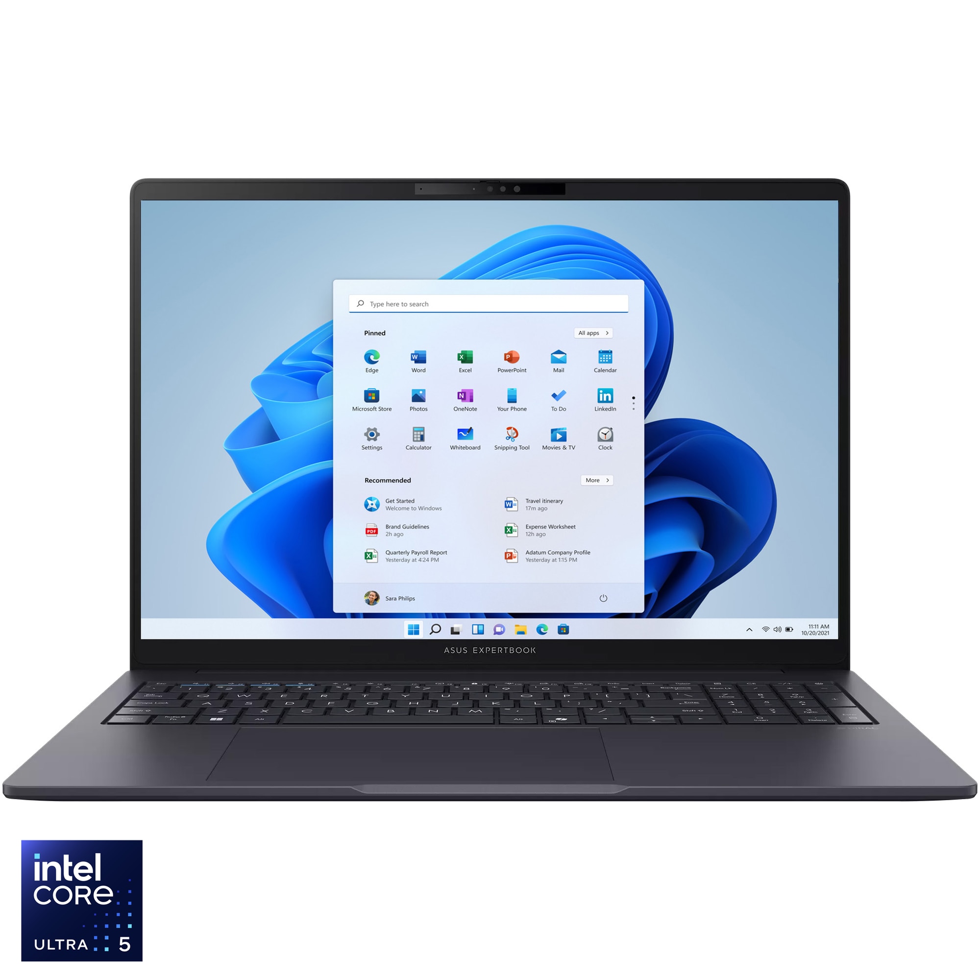 Laptop 16" Asus ExpertBook B3 Intel Ultra 5 225H (18MB 4.9GHz) 16GB DDR5 512GB SSD Arc 130T Windows 11 Pro Gentle Grey