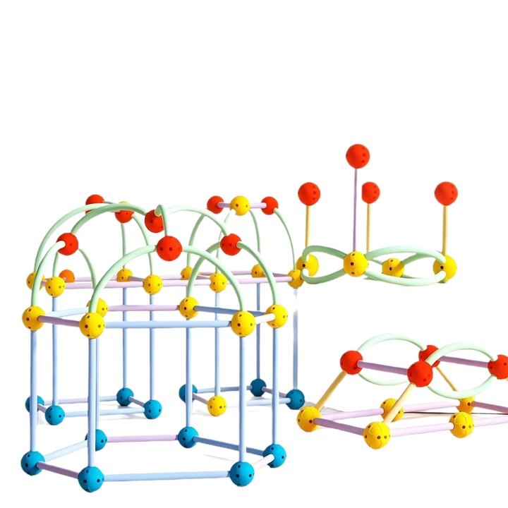 Építőkockák, űr, 100 db, 3D geometriai építőkészlet, geometriai konstrukciók, kocka összeállítás, háromdimenziós, geometria, matematikai oktatási segédanyagok, DIY asztali összeszerelhető játékok