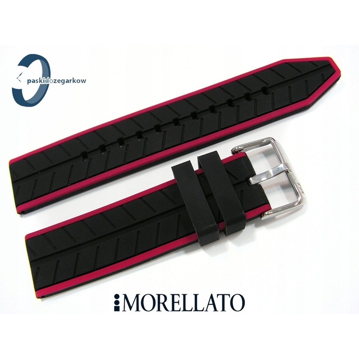 Curea Morellato SESIA 22mm Negru Silicon Rezistent Apa