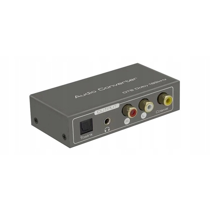 Аудио екстрактор HDMI Lamex SPH-AE04 ARC SPDIF R/L жак, черен, компактен