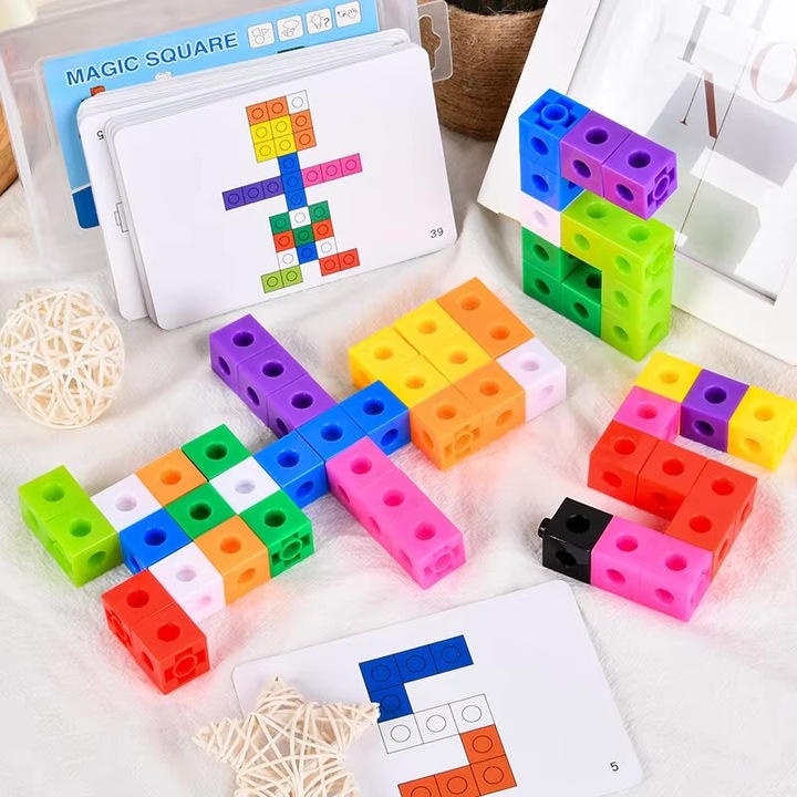 Set 60 de cuburi constructii matematice MathLink Magic Square