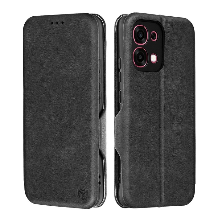 Калъф за Oppo A6 Pro 4G / A6 Pro 5G тип книга, Safe Wallet Plus, функция стойка, първокласно качество, противоударен, повишена защита, черен
