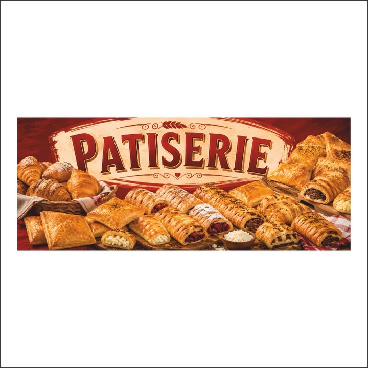 Banner MEDIA, "Patiserie" model2, 150 x 60 cm, kültéri