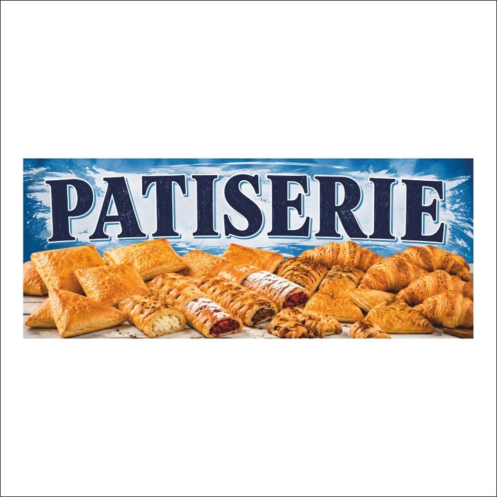 Banner MEDIA, "Patiserie" model3, 250 x 100 cm, kültéri