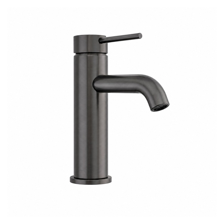 AquaElegance alacsony mosdó csaptelep gun metal fekete mozaik 16.6x5.5x16.8cm