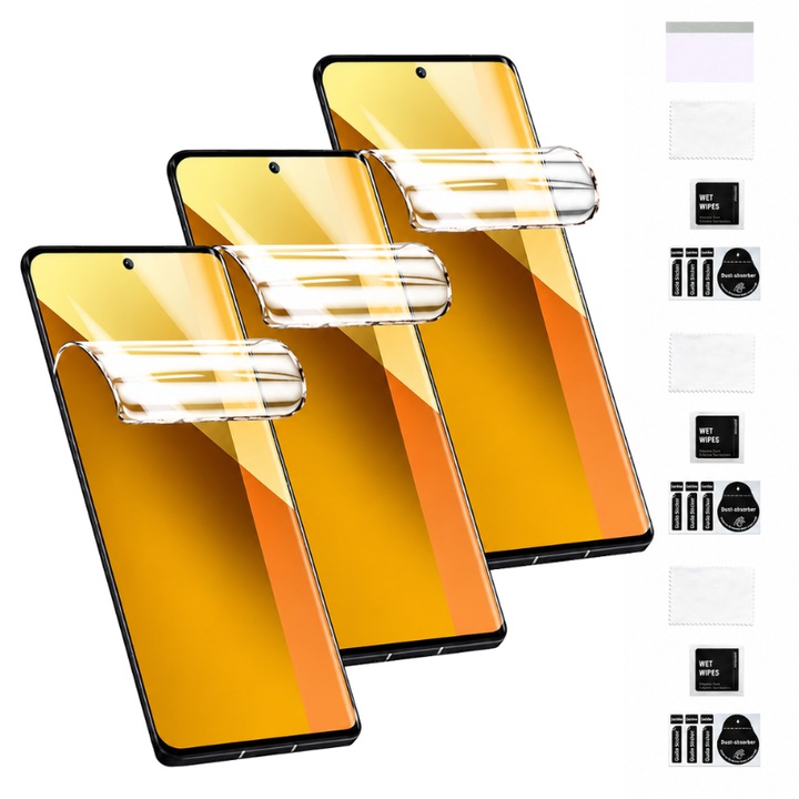 MARTECH hidrogél képernyővédő fólia Redmi Note 13 5G átlátszó 3x