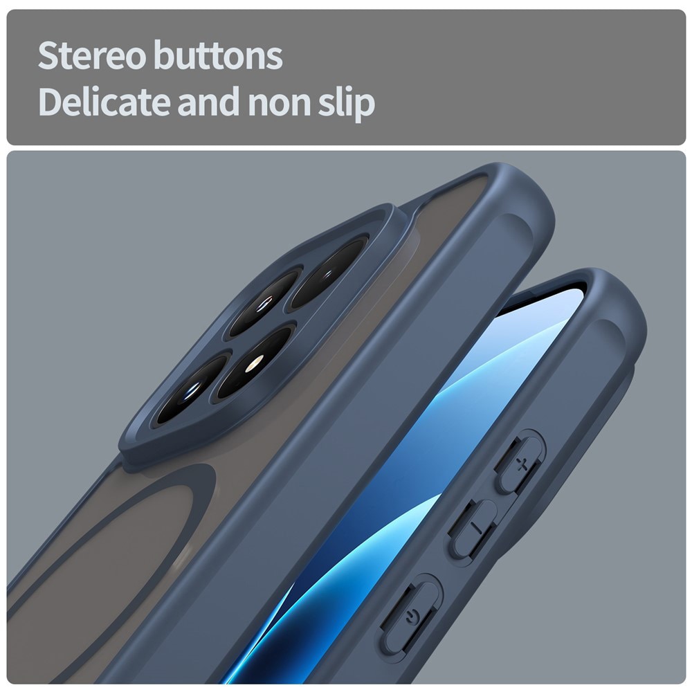 Husa pentru Xiaomi 17T Pro cu protectie pentru lentile si MagFit EasyCharge, Ghost Series Anti-ingalbenire, frosted - bleumarin