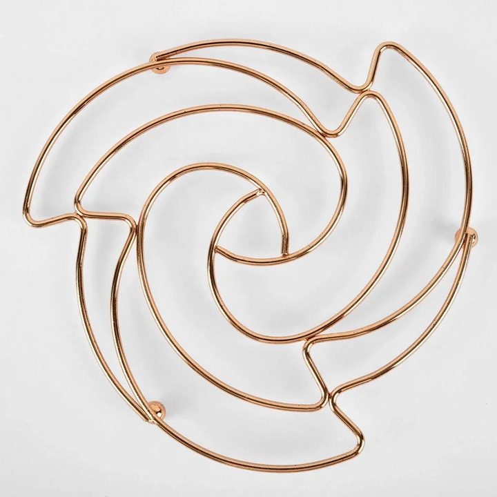 Fém edénytartó 'Spiral' arany - 18 cm, elegáns és sokoldalú