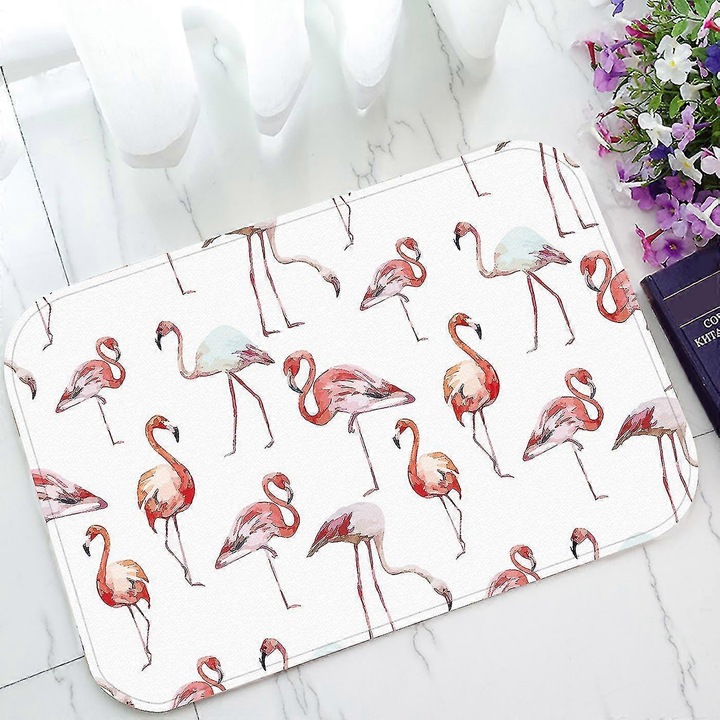 Rózsaszín flamingó bejárati szőnyeg 40x60 cm csúszásgátló