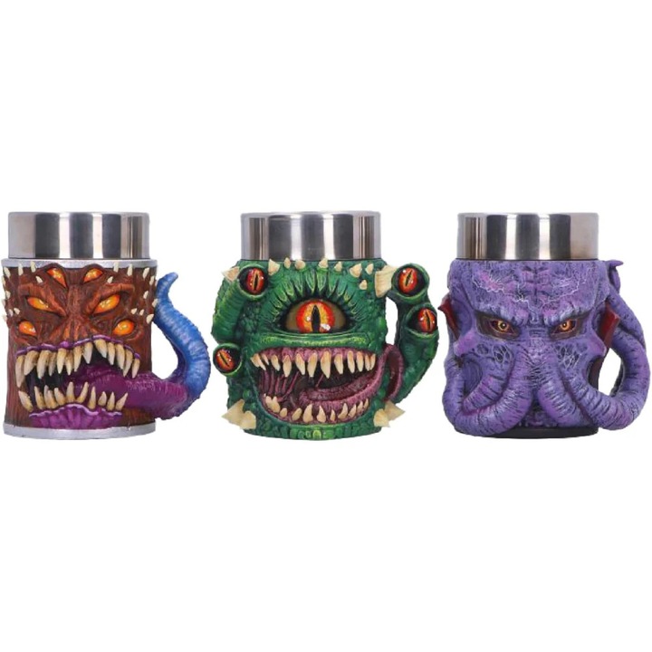 Fél Dungeons & Dragons szett - Mini Szörnyek Apró Bögrék 8.8cm