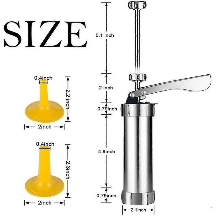 Set presa pentru biscuiti, 20 discuri, 4 duze, inox, multicolor