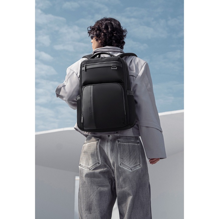Rucsac Arctic Hunter B00808, 19.5L, negru, 30x15x44cm, pentru laptop 15.6"
