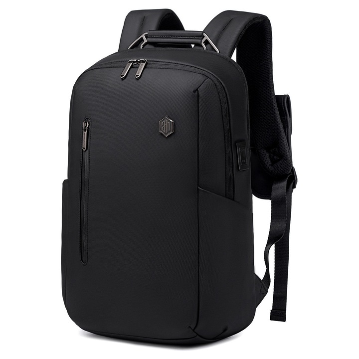 Rucsac Arctic Hunter B00915, 20L, negru, 29x14x50cm, pentru laptop 15.6", USB, compartiment bagaj